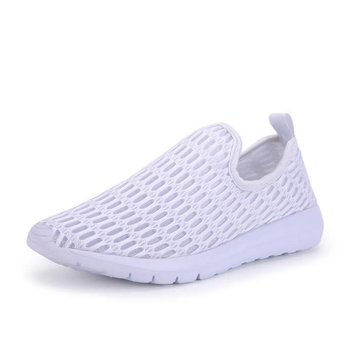 Sneakers blanc Femme Casual De Respirant Noir Chaussures Baskets rouge rose Sport wRqgtZwv