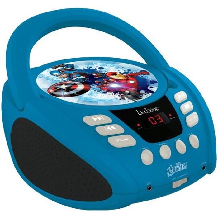 LEXIBOOK AVENGERS Radio Lecteur CD Enfant