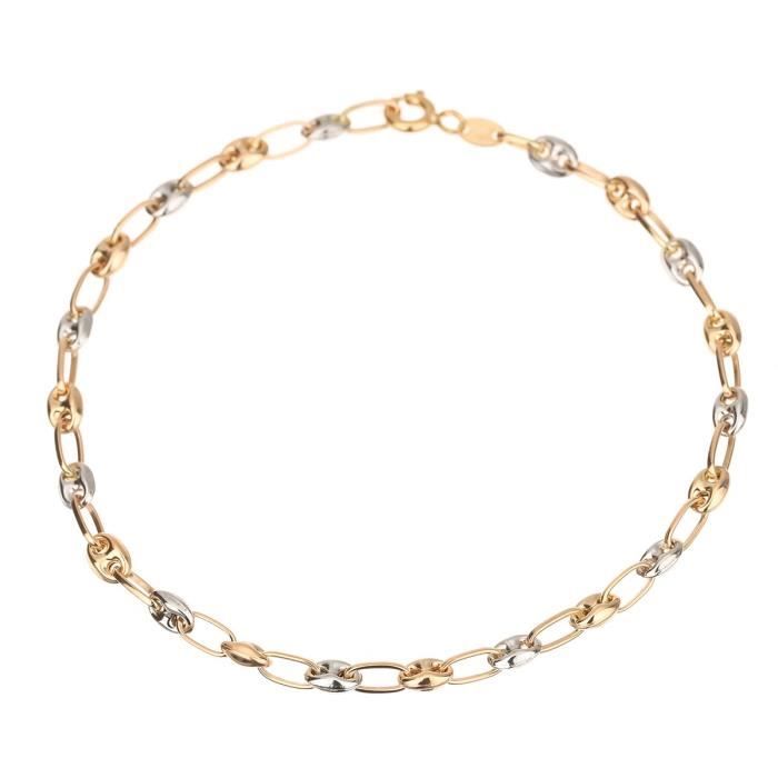 Les Bijoux d'Emma - Bracelet Maille Grain de Café - OR 9CT