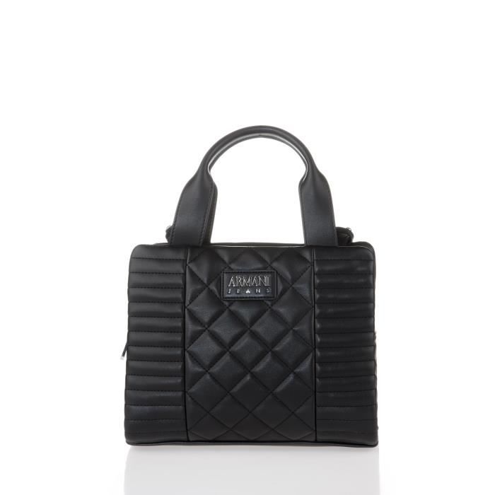 ARMANI JEANS - Sac Cabas Noir Matelassé - Femme