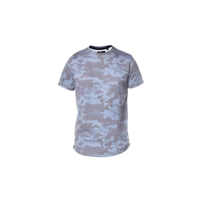 DEELUXE - SCARS T-Shirt Bleu Imprimé Camouflage Manches Courtes - Garçon
