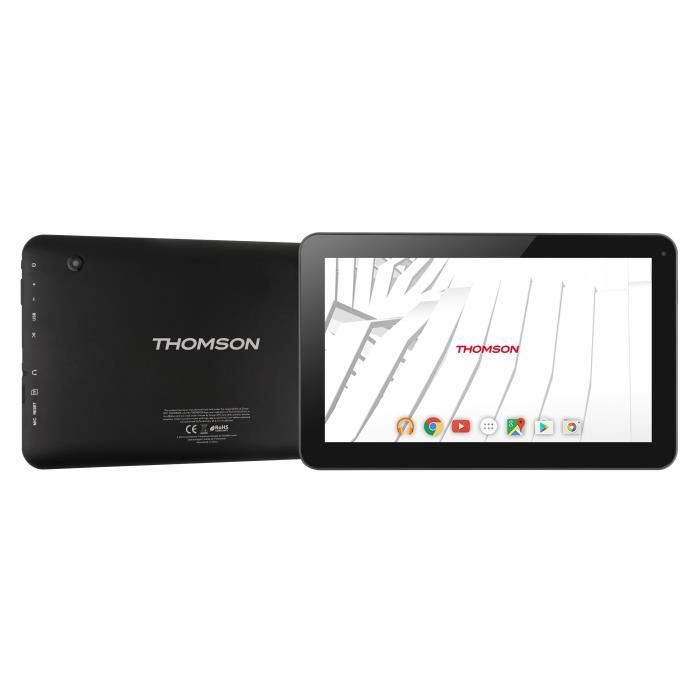 THOMSON Tablette tactile TEO10RBK8CD - 10'' (1024x600px) - 1 Go de RAM - Androïd 6.0 - Allwinner A33 - Stockage 8 Go - Wifi - Noir