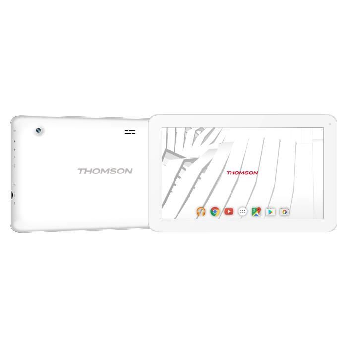 THOMSON Tablette tactile TEO10RBK8CD - 10'' (1024x600px) - 1 Go de RAM - Androïd 6.0 - Allwinner A33 - Stockage 8 Go - Wifi - Blanc
