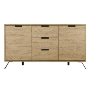 PREMIUM Bahut 206 cm - Décor ch?ne et noir