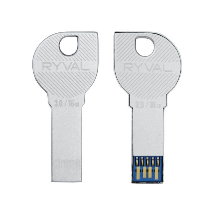 Ryval clé USB LOCK 3.0 8Go Blanche