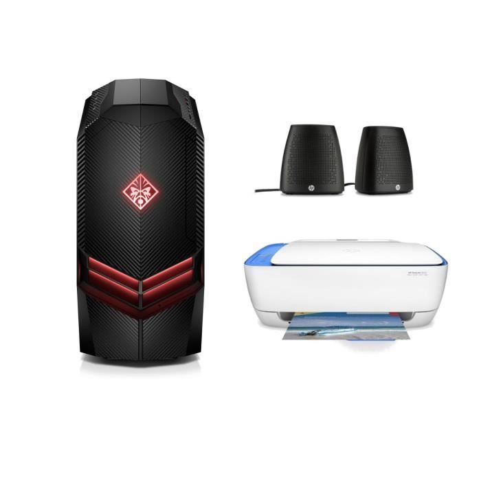 HP PC GAMER OMEN - 880088nf -RAM 8Go - Windows 10- Intel Core i7- NVIDIA GTX 1050 - Disque dur 1 To + imprimante 3 en 1 + enceintes