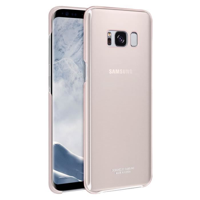 Samsung Coque transparente ultra fine S8+ Rose