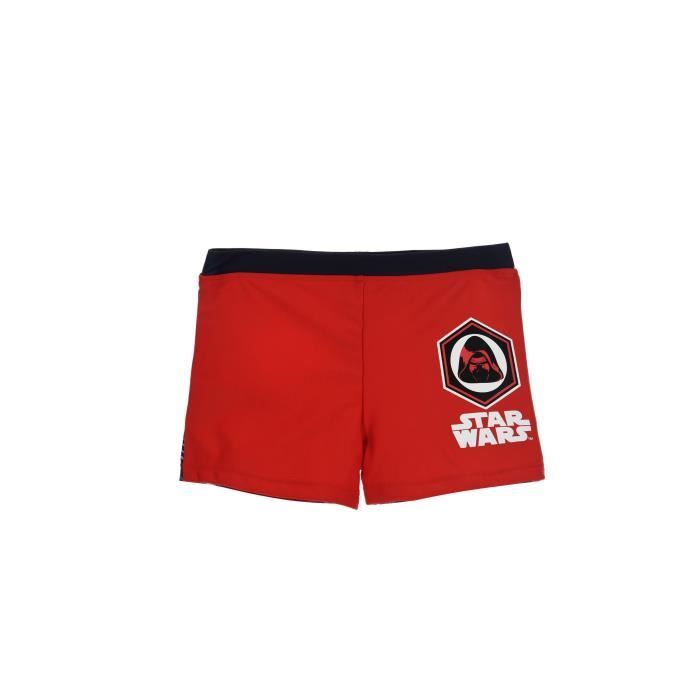 STAR WARS VII Maillot de Bain Boxer Rouge Sérigraphié Enfant Garçon
