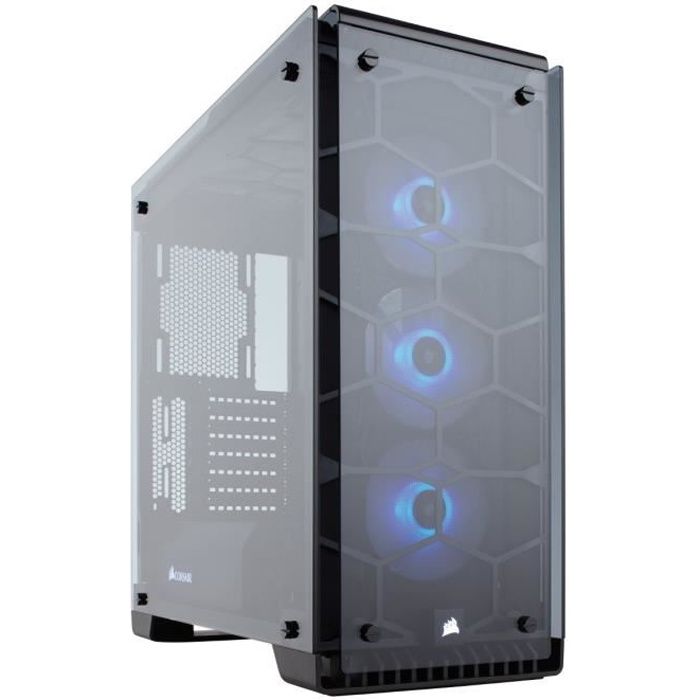 Corsair Boîtier PC Crystal 570X RGB - Noir - Moyen Tour - Fenêtre en verre trempé
