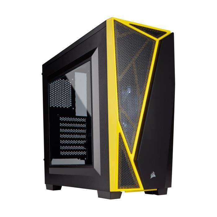 Corsair Boîtier PC Carbide SPEC-04 - Moyen Tour - Fenêtre teintée - Noir / Jaune