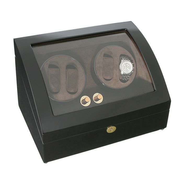 Remontoir Montre Automatique VLANDO - 4 Modes De Rotation - Verre Transparent LED - Moteur Silencieux