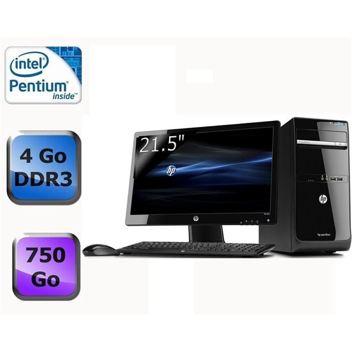 HP Pavilion p6 2028fr + écran HP LED 21.5   Achat / Vente UNITE