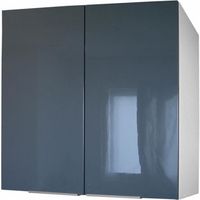 ÉLÉMENTS HAUT POP Meuble haut de cuisine L 80 cm - Gris brillant ÉLÉMENTS HAUT POP Meuble haut de cuisine L 80 cm - Gris brillant