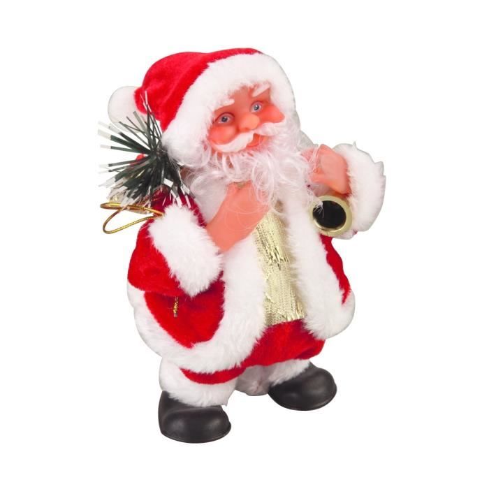 AUTOMATE ET PERSONNAGES Automate père noël qui marche sur place h18cm