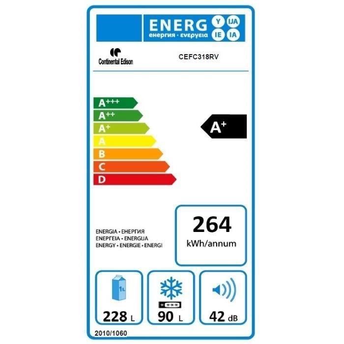 Continental Edison CEFC318RV - Réfrigérateur3