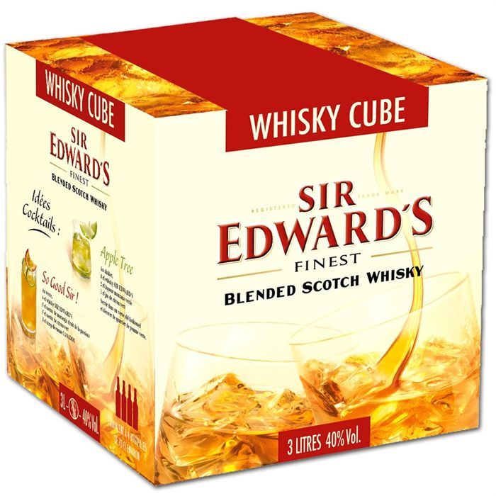 Bag in Box Sir Edwards Blended Scotch Whisky 40% 3L   Equilibré, long