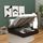 MAJESTY Lit coffre adulte + sommier - Simili noir