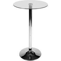 MANGE-DEBOUT CLP Table haute ronde Ø 60 cm avec plateau en verr MANGE-DEBOUT CLP Table haute ronde Ø 60 cm avec plateau en verr