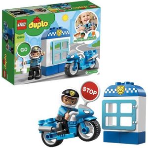 LEGO Duplo-Moto Véhicule-Bleu-Police