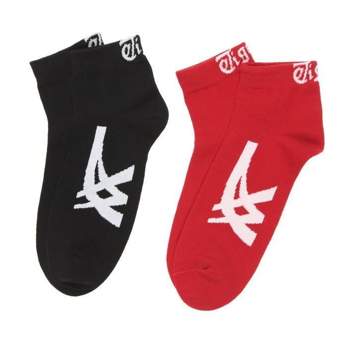 ASICS Lot de 2 Paires de Chaussettes Running Ankle - Mixte - Noir