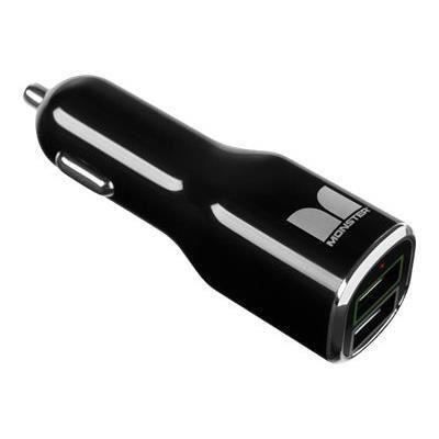 MONSTER Mobile iCarCharger MAX 2 avec DUAL USB 4.8 Ah Rapide, puissant avec chargement rapide