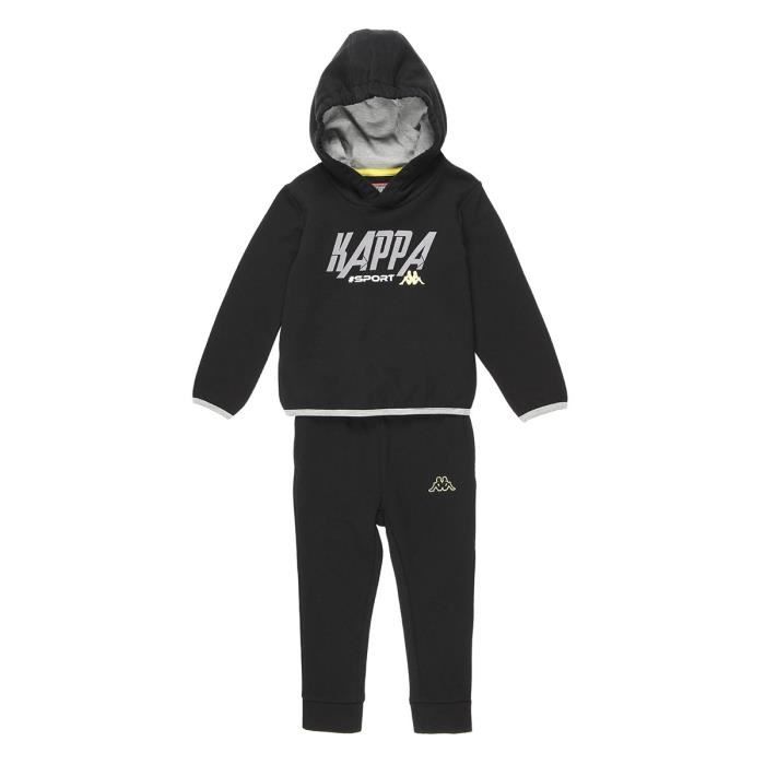 KAPPA Survêtement Zinedine - Enfant - Noir et gris