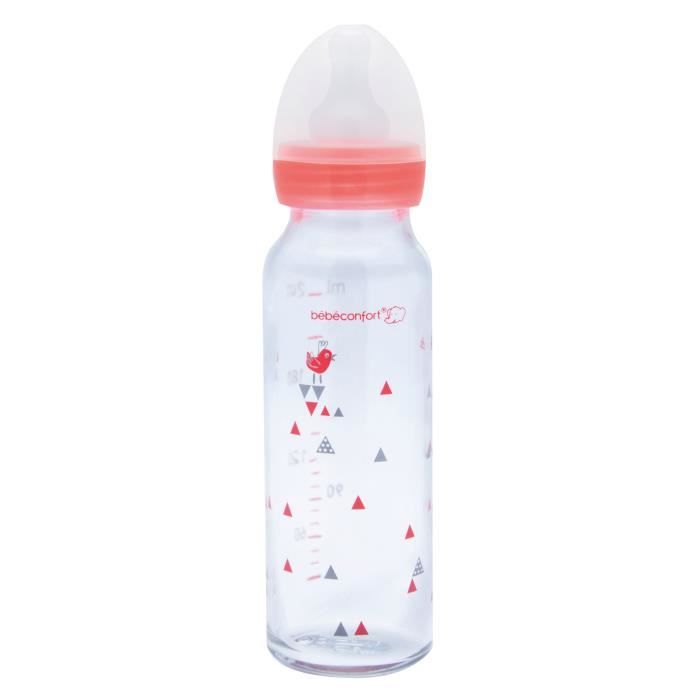BEBE CONFORT Biberon Verre 240 Ml Silicone T1 - Sport