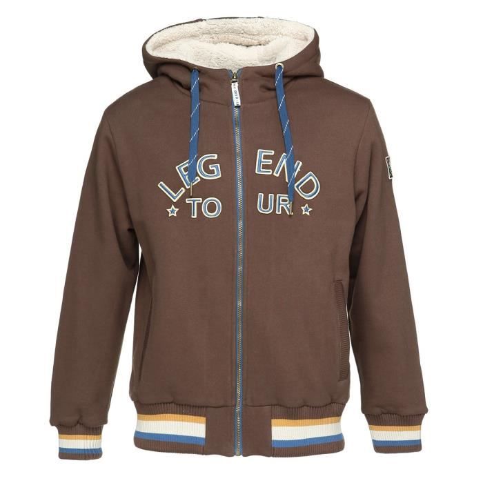 EQUI-THEME Blouson à capuche d'équitation - Homme - Marron
