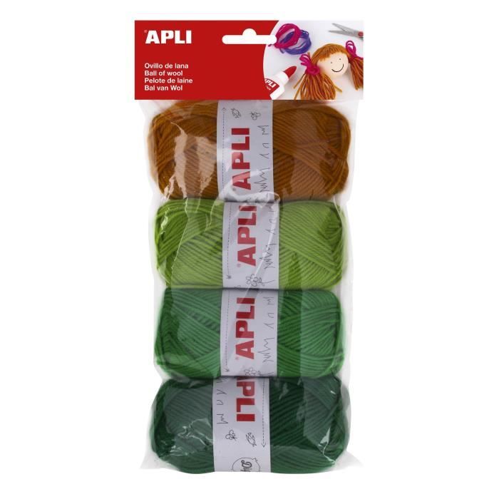 APLI Pelotes de laine - 4 unités