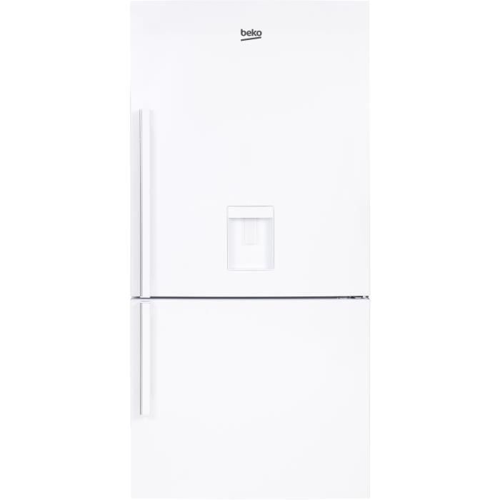 BEKO CN161220D-Réfrigérateur congélateur bas-552 L (388L + 164 L)-Froid total no frost-A+-L84 x H 181,5 cm-Blanc-Distributeur d'eau