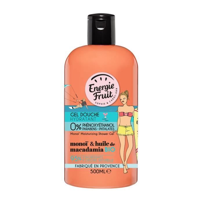 ENERGIE FRUIT Gel douche MONOï et Fleur d'Oranger - 500 ml