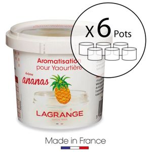 LAGRANGE Lot de 6 pots d?aromatisation pour yaourts Ananas