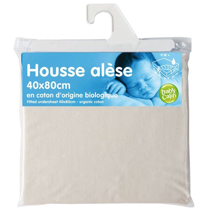 BABYCALIN Alèse housse - Coton bio - 40 x 80 cm