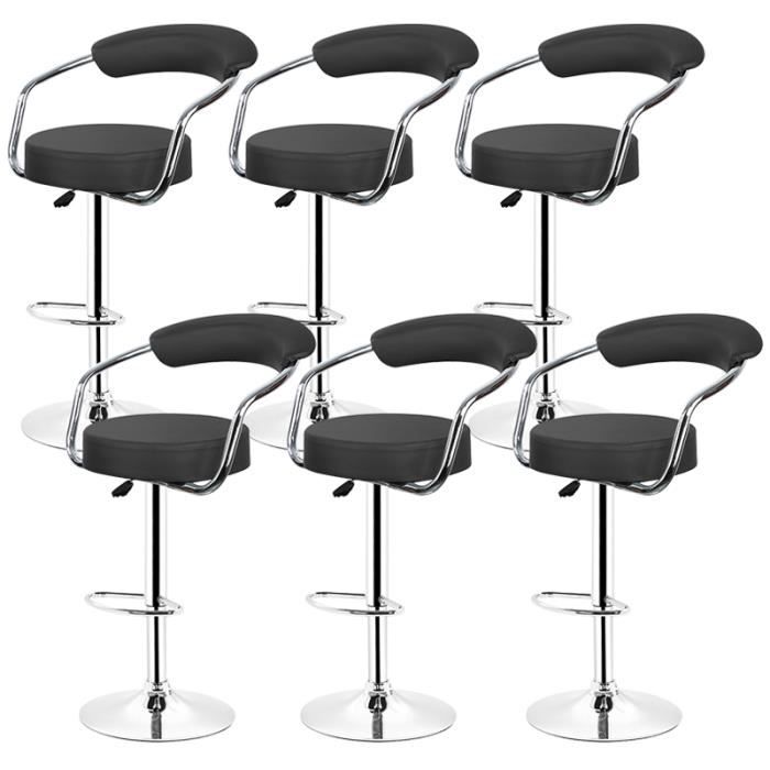 Pelot D'entretienAvec Pieds Repose tabouret Pcs Bar Cuir Dossier De Et 6 BarChaise Facile simili yYbf7gv6I