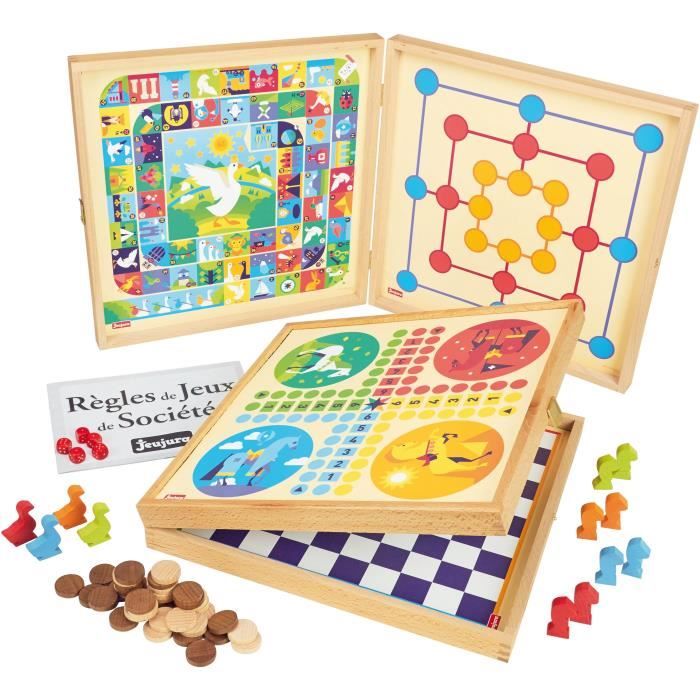 JEUJURA Coffret de Jeux classiques 50 règles Pions bois Achat / Vente jeu société
