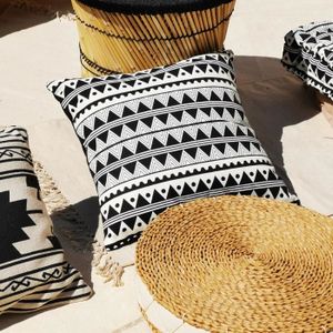 COUSSIN Coussin déco 100% coton imprimé DJERBA 45x45cm - N