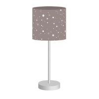 LAMPE A POSER Lampe de chevet abat jour couleur taupe étoilé LAMPE A POSER Lampe de chevet abat jour couleur taupe étoilé