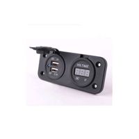 CHARGEUR DE BATTERIE 2 USB Ports Chargeur LED Avec DC Voltmètre Numériq CHARGEUR DE BATTERIE 2 USB Ports Chargeur LED Avec DC Voltmètre Numériq