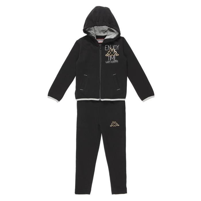 KAPPA Survêtement Tiphanie - Enfant - Noir et gris