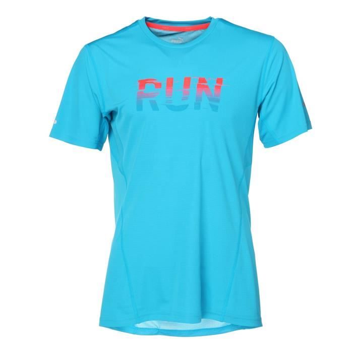 PUMA T-shirt Run Manches courtes - Homme - Bleu