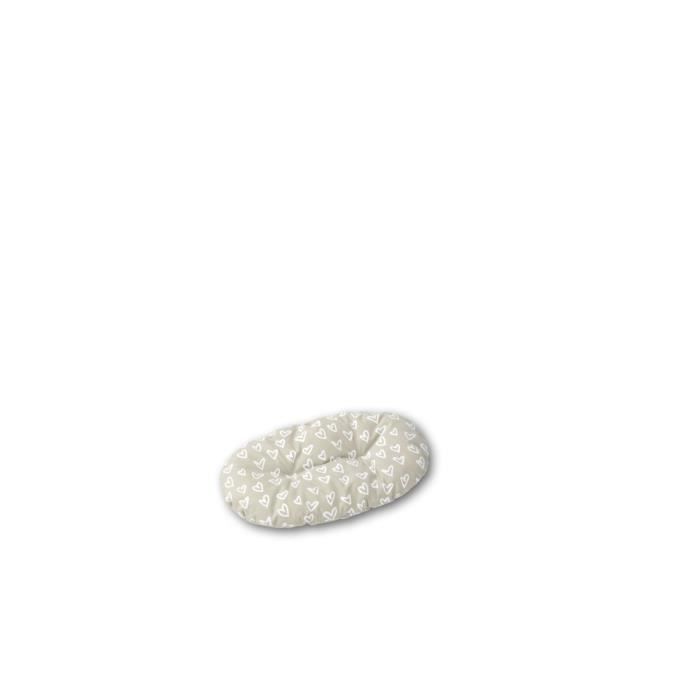 D&D Coussin Lovely Perla-Bed - 55 x 40 x 7cm - Beige / Blanc