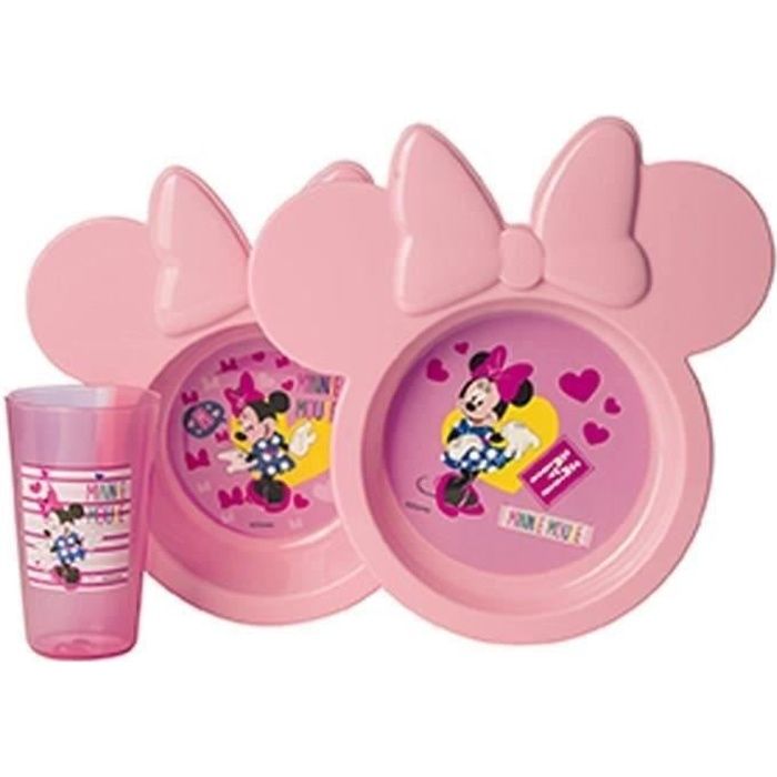 Disney Set Petit d/éjeuner POS 70998/ 3/ pi/èces Verre Bol et Assiette
