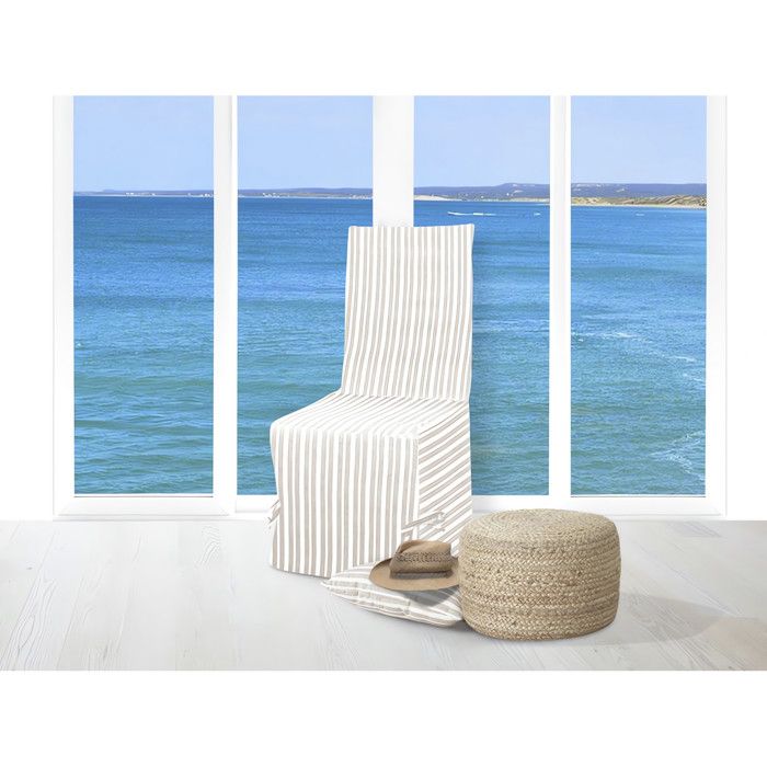 SOLEIL D'OCRE Housse de chaise Cotonnade - Ecru