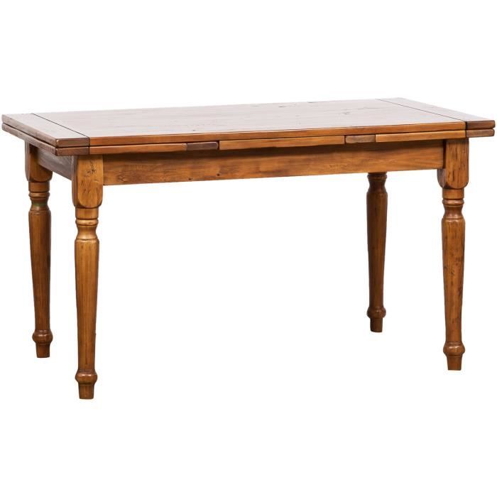 tables table extensible en bois massif pays 140x80x80 cm chaux