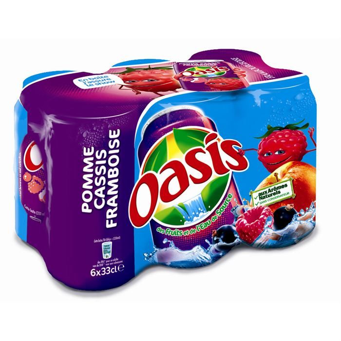 OASIS Pomme Cassis Framboise   Boisson plate aux fruits et à leau de