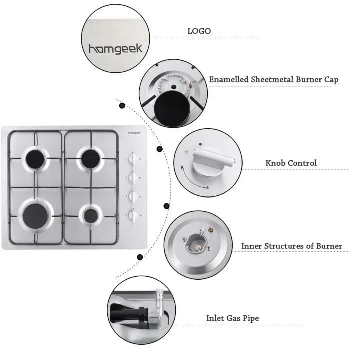 Homgeek Cuisinière à gaz haut de gamme1