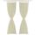 Rideaux 2 pcs Rideau a Passant Micro Satin Creme 1