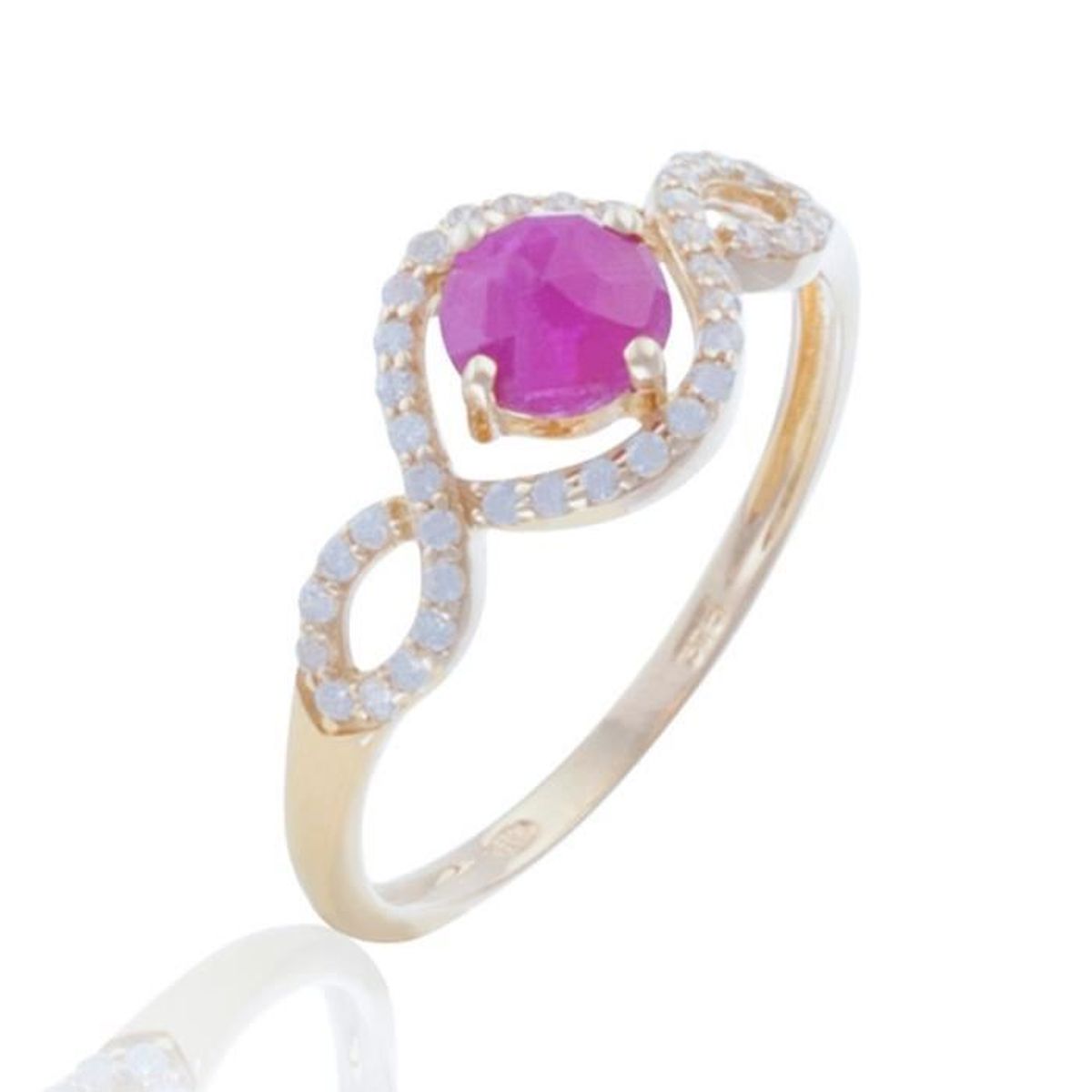bague or rubis et zirconium bague or rubis et zirconium