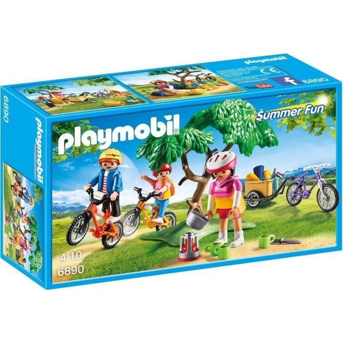 Playmobil - Cyclistes avec velos et remorque - 6890