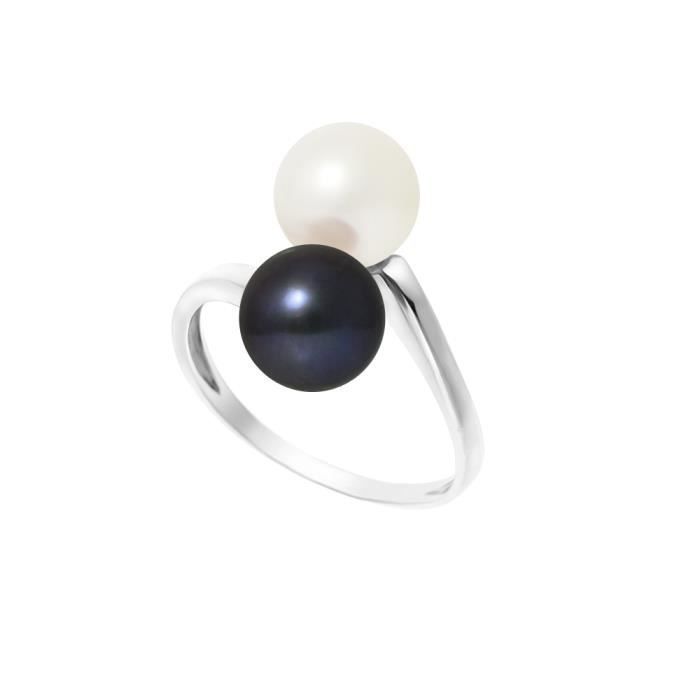 PERLINEA Bague Perles de Culture et Or Blanc 375° Femme